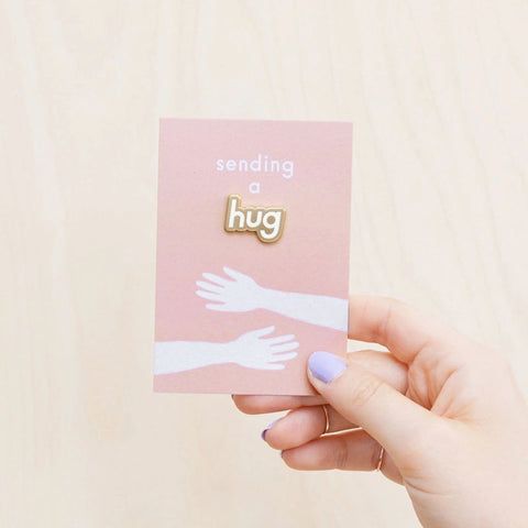 Alphabet Bags Hug Pin Held