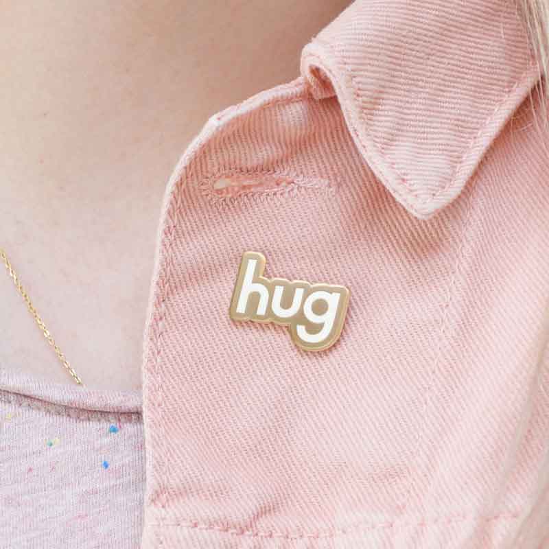 Alphabet Bags Hug Pin On Top