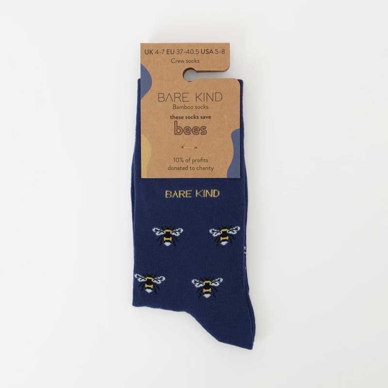 Bare Kind Save the Bee Small Motif Men's Socks Packaged