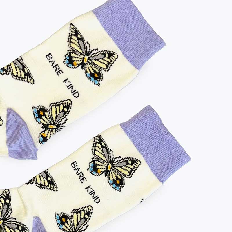 Bare Kind Save the Butterflies Women's Socks Sides