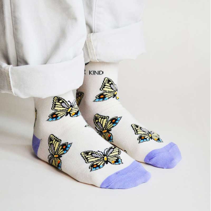 Bare Kind Save the Butterflies Women's Socks Feet