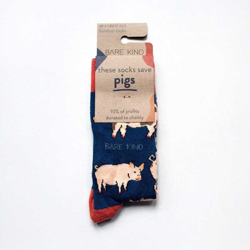 Bare Kind Save the Pigs Men's Socks Packaged