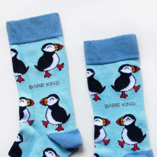 Bare Kind Save the Puffins Men's Socks Cut OUt