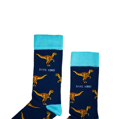 Bare Kind Velociraptor Men's Socks Zoomed