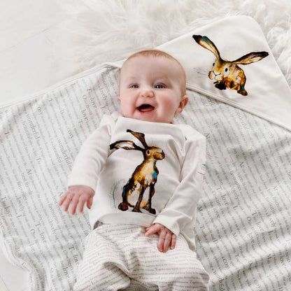 Catherine Rayner Pure Cotton Baby Wrap blankets Hare