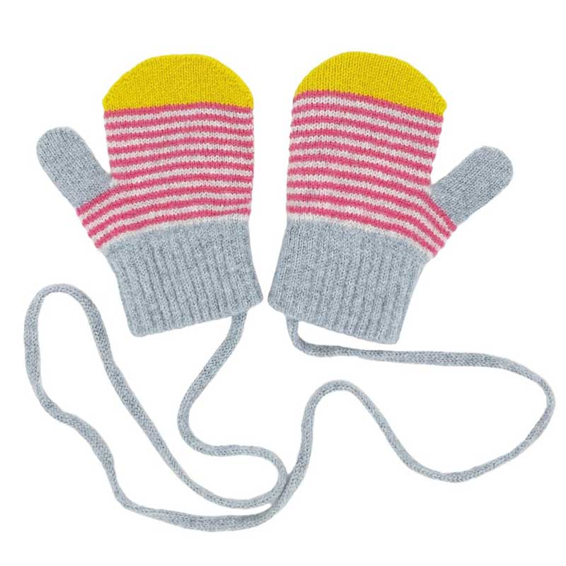 Kids' Lambswool Mittens pink