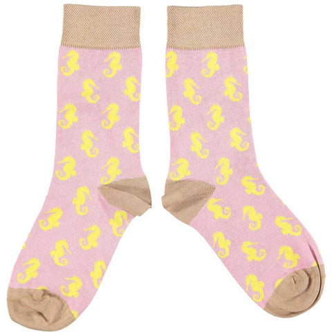 Catherine Tough Women's Organic Seahorse Socks (lilac) Postboxed