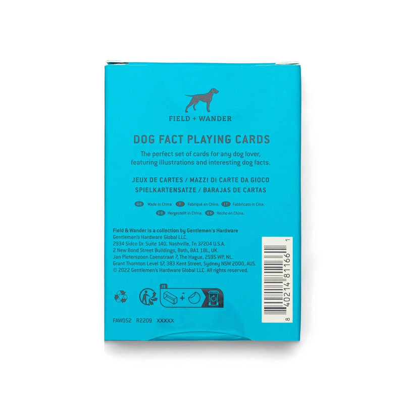 Dog Trivia Playing Cards Back 