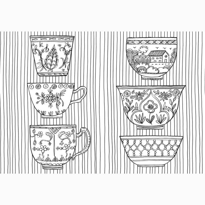 Mindfulness Colouring Book Cups