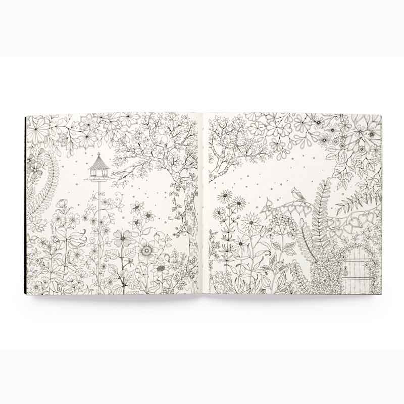 Miniature Secret Garden Colouring Book Postboxed