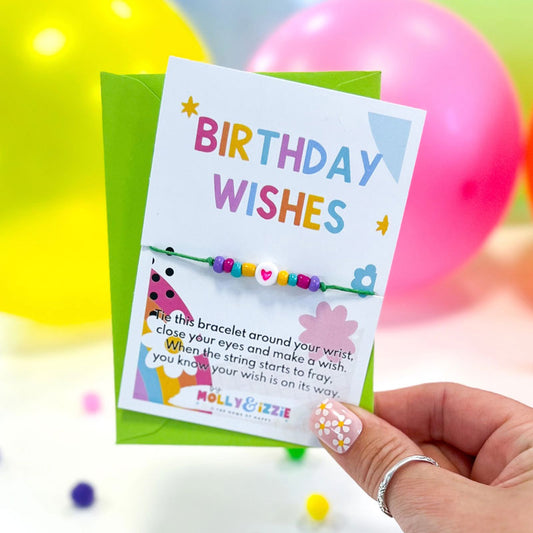 Happy Birthday Beaded Wish Bracelet