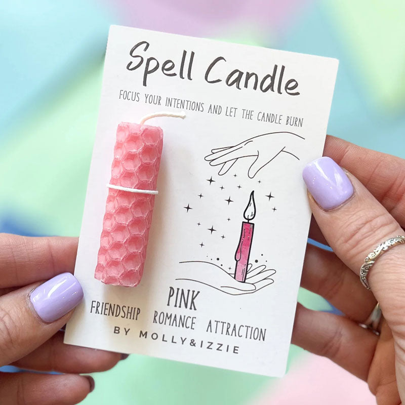 Molly & Izzie Spell Candles Pink