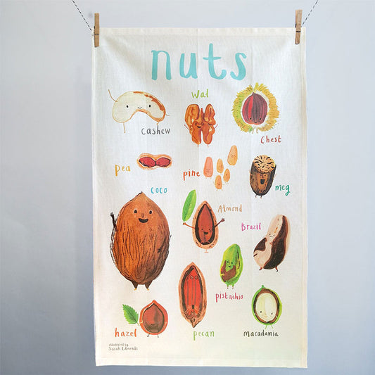 Nuts Cotton Tea Towel