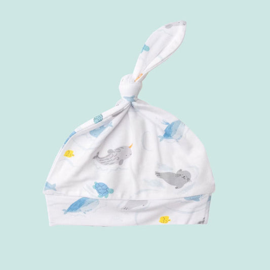 Angel Dear Big Splash Knotted Hat (0-3m) Lifestyle