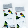 Bare Kind Save the Finches Men's Socks Zoomed