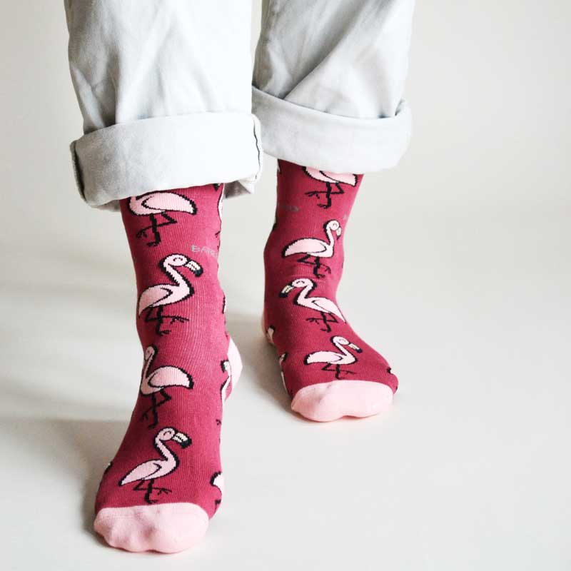 Bare Kind Save the Flamingos Women's Socks Feet