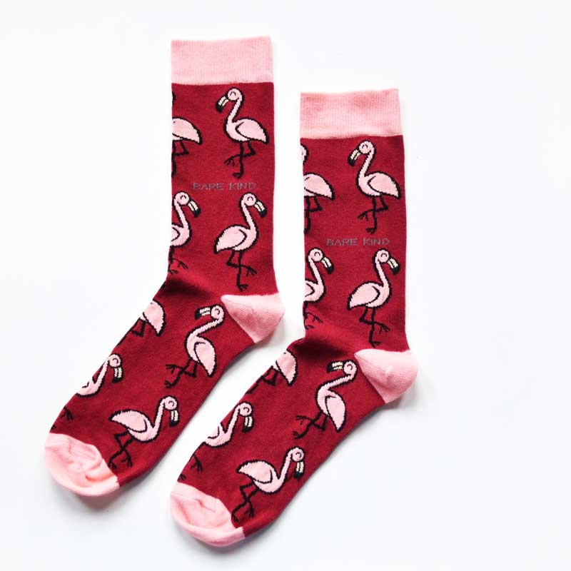 Bare Kind Save the Flamingos Women's Socks Cut OUt