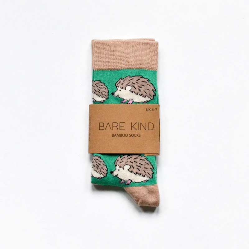 Bare Kind Save the Hedgehogs Men's Socks Packaged