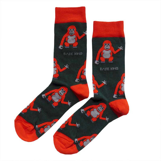 Bare Kind Save the Orangutans Men's Socks Cut Out