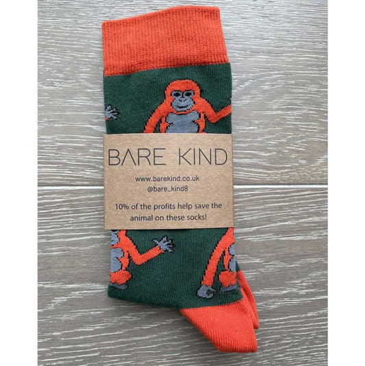 Bare Kind Save the Orangutans Men's Socks Cut Out