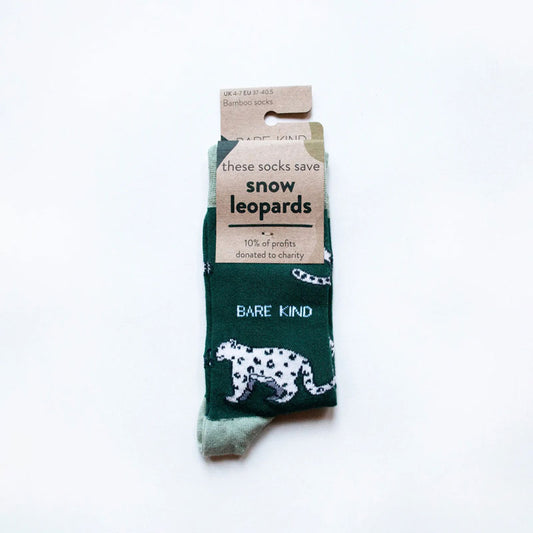 Bare Kind Save the Snow Leopards Women's Socks Cut Out