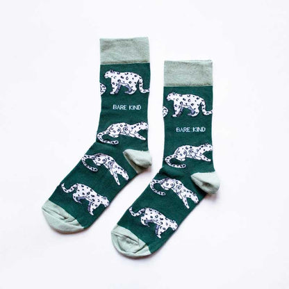 Bare Kind Save the Snow Leopards Men's Socks cut Out