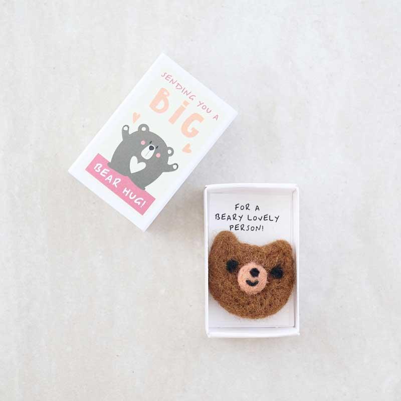 Big Bear Hug Wool Felt Bear Hug - Postboxed