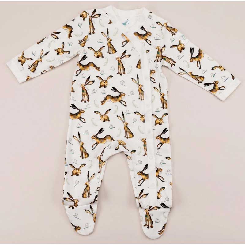 Catherine Rayner Molly Hare Babygrow Laid Flat