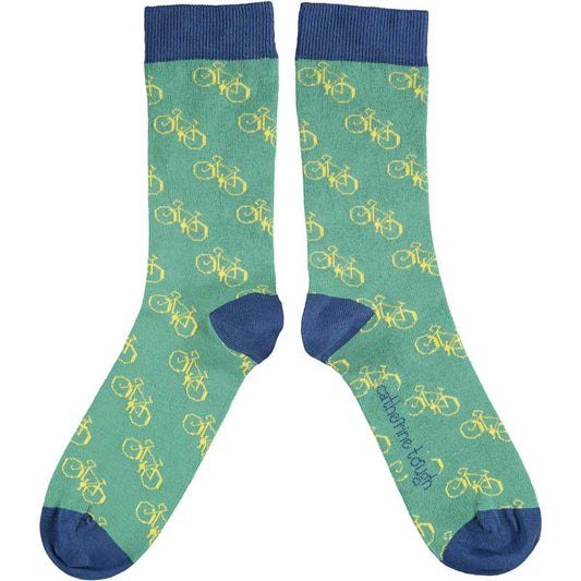 Catherine Tough Men's Organic Bike Socks (jade)