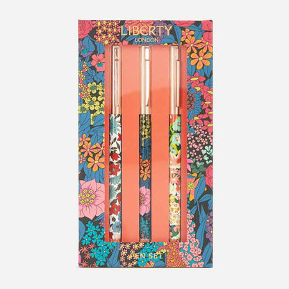 Liberty London Floral Pen Set Boxed