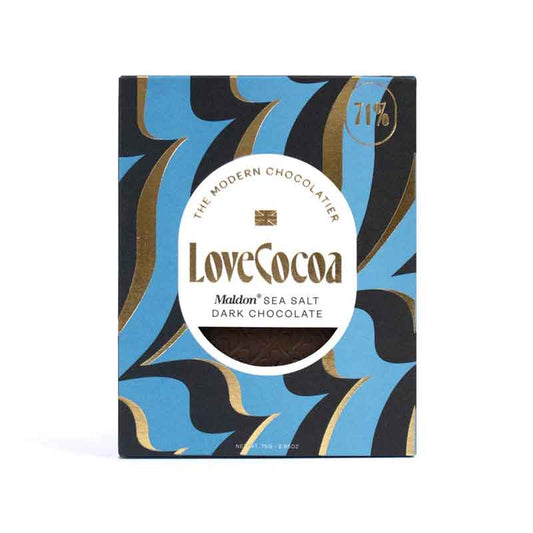 Love Cocoa Maldon Sea Salt 70% Dark Chocolate Bar 