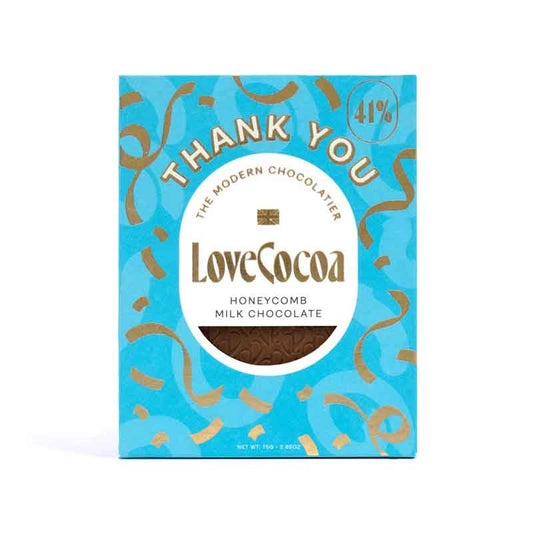 Love Cocoa Thank You Honeycomb Milk Chocolate Postboxed