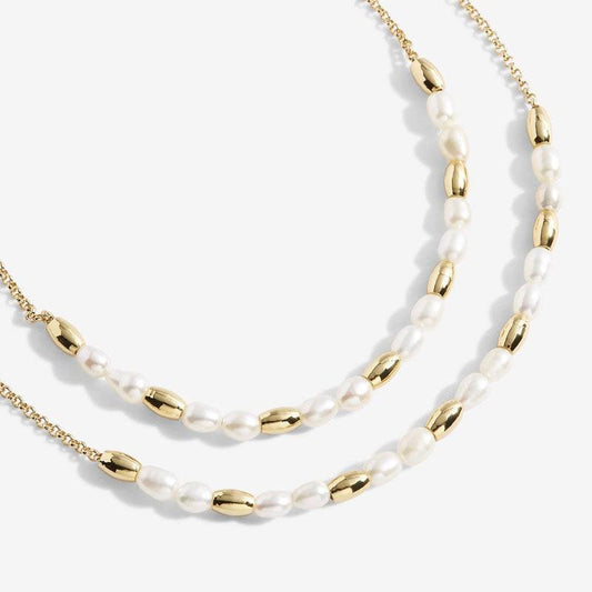 Riviera Rice Pearl Layer Necklace - Postboxed