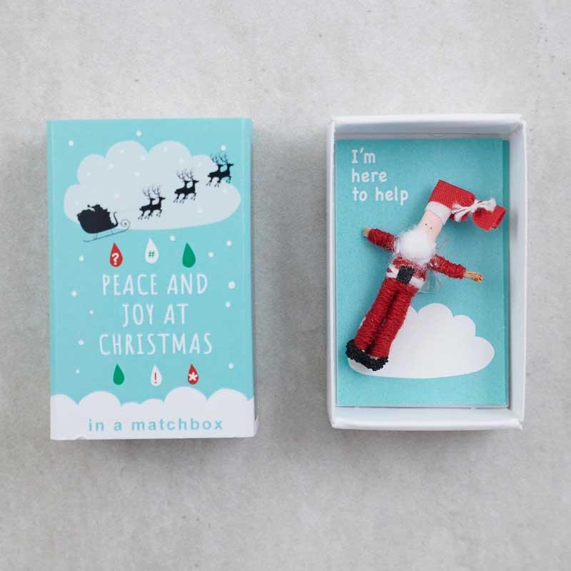 Santa Worry Doll In A Matchbox - Postboxed