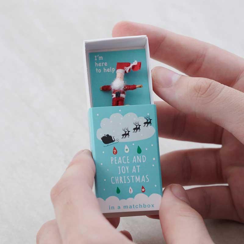 Santa Worry Doll In A Matchbox - Postboxed