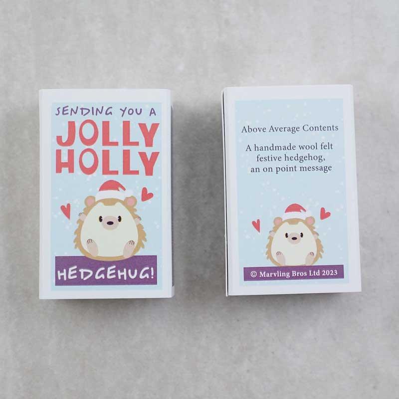 Sending You A Jolly Holly Hedgehug - Postboxed