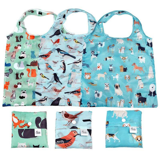 Foldaway Recycled Tote Bags (Choose design)