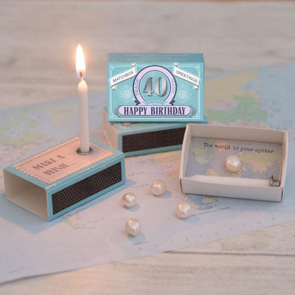 Happy Birthday in a Matchbox (choose age: 16th, 18th, 21st, 30th, 40th, 50th, 60th, or 70th) - Postboxed