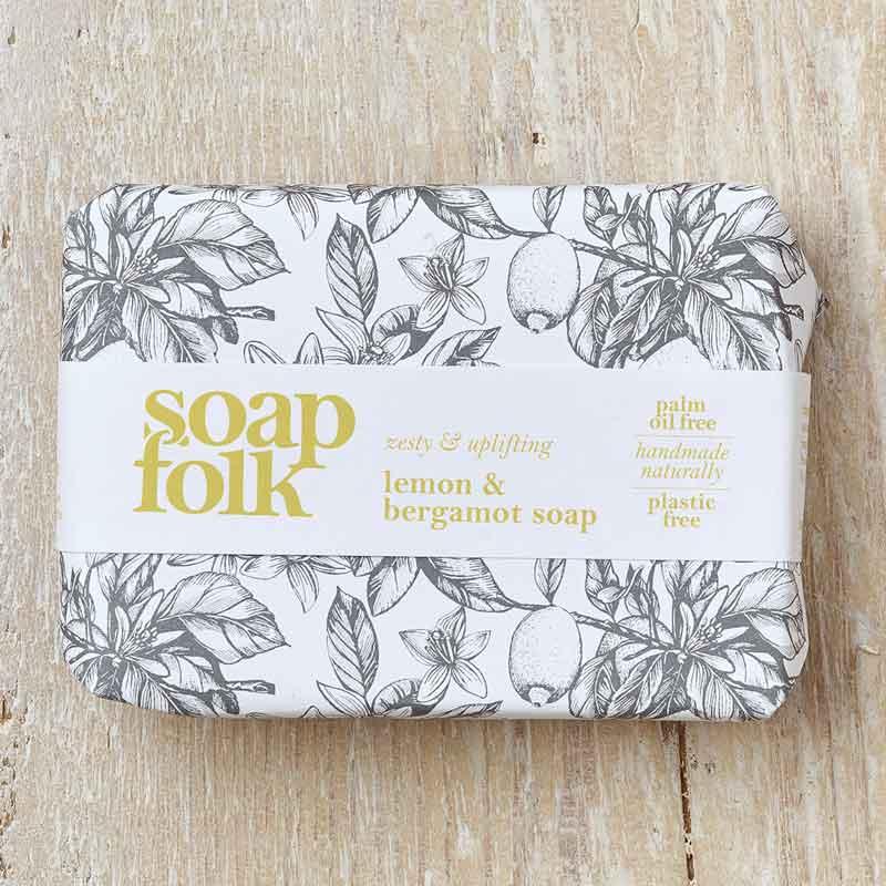 Lemon & Bergamot Soap Bar - Postboxed