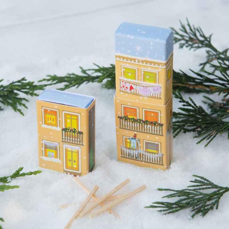 Six Matchbox Village Scene Cracker Fillers - Postboxed