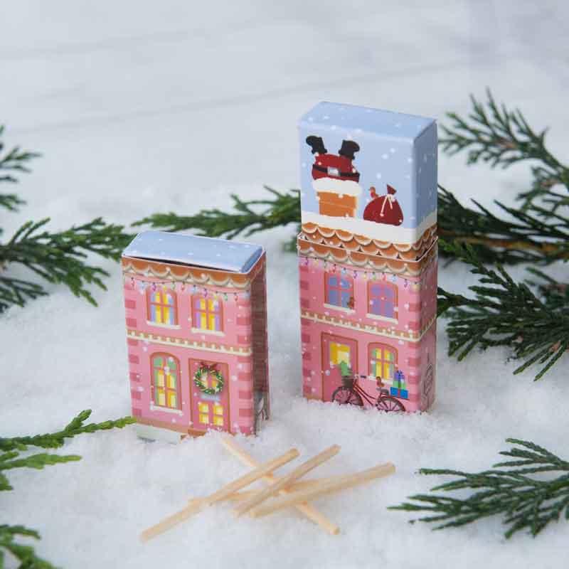 Six Matchbox Village Scene Cracker Fillers - Postboxed