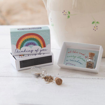 Thinking Of You Rainbow Seeds in a Matchbox - Postboxed