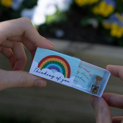 Thinking Of You Rainbow Seeds in a Matchbox - Postboxed